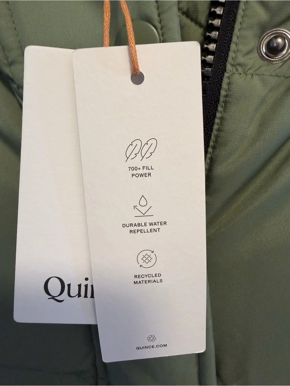 Quince Responsible Down Long Puffer Jacket Sea Spray Green Size Small - Picture 11 of 15
